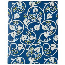 Slim Exercise Book Ivy Deep Marine Blue and Acid Yellow
