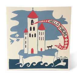 Square Card Lonely Tower