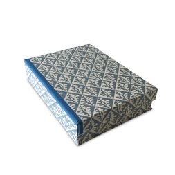 A5 Box File Oak Leaves Bright Blue