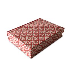 A5 Box File Oak Leaves Red