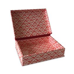 A5 Box File Oak Leaves Red
