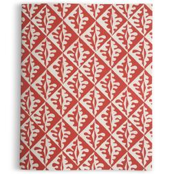 Slim Exercise Book Oak Leaves Red
