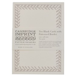 Ten Postcards with Patterned Border in Pearl Grey