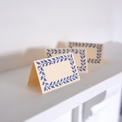 Pack of Twelve Scumble Blue Place Cards