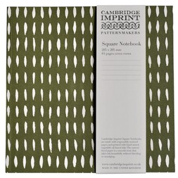Square Lined Notebook in Seed Olive