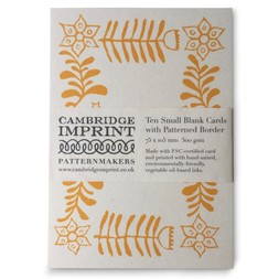 10 Small Patterned Border Cards in Transparent Orange