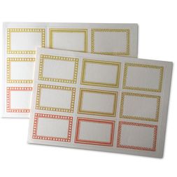 18 Small Self-Adhesive Labels Yellow