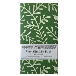 Very Slim List Book Sprig Pea Green