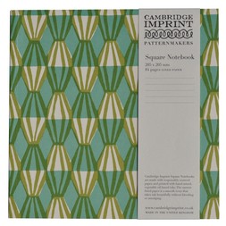 Square Lined Notebook in Threadwork Green