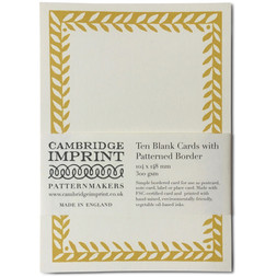 Ten Postcards with Patterned Border in Mustard