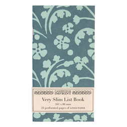 Very Slim List Book Wild Flowers Blue