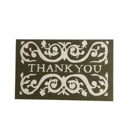 Pack of 6 Thank You Gift Cards Olive