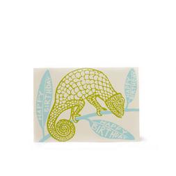 Happy Birthday Chameleon Card in Green