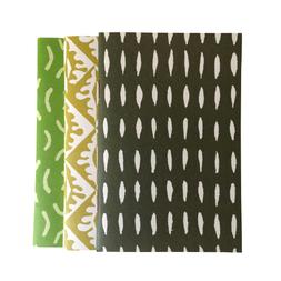 Three Assorted Memo Books for Pocket Folio Green