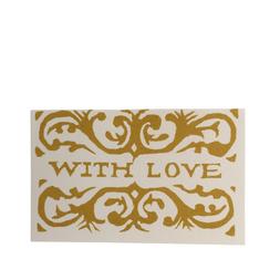 Pack of 6 With Love Gift Cards Mustard