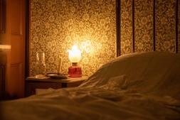 Restored antique oil lamp