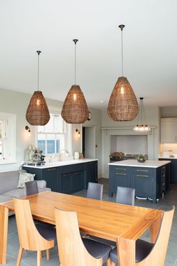 Fritz Fryer Wellington Wicker pendant lights