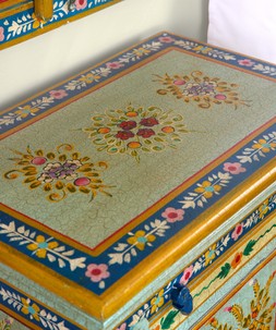 Hand Painted Floral Bedside Cabinet £250