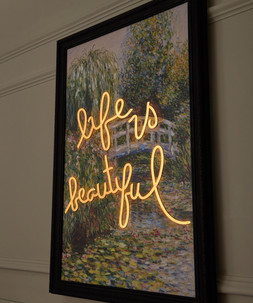 Life Is Beautiful Neon Framed Wall Art £125