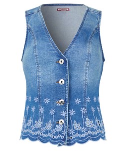 Lola Embroidered Denim Waistcoat £45