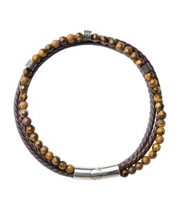 Mens Brown Layered Plaited Bracelet, £25 2