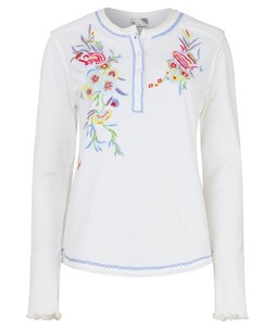 Remarkable Embroidered Henley Top £48