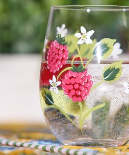 Rich Raspberry Stemless Wine Glass £12