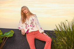 Sunset Skies Embroidered Peasant Top £55