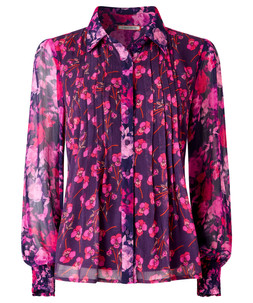 WA560A Penelope Floral Collared Blouse With Balloon Sleeve £50