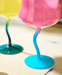 Wiggle Stem Wine Glass Set Of 2 £25