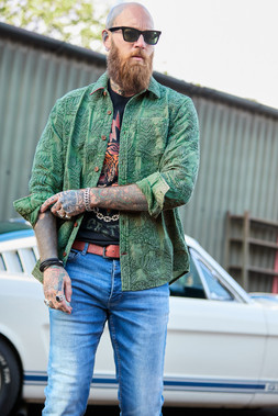 Wild Side Embroidered Shirt £55 & Elevated Tiger T-Shirt £35