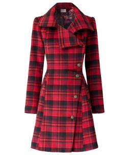 WJ863A Autumn Days Check Coat £110