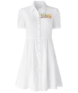 WF453A Joe Browns Spring Meadows Embroidered Cotton Dobby Dress £50