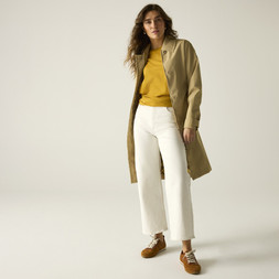 Orla Kiely Trench Waterproof Jacket | Oat Multi Flower Yellow