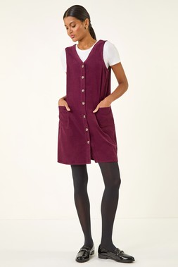 Roman Port Cotton V-Neck Button Pocket Dress
