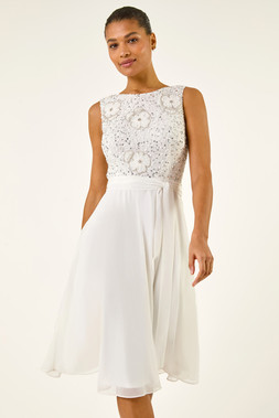 Roman Premium Beaded Midi Dress