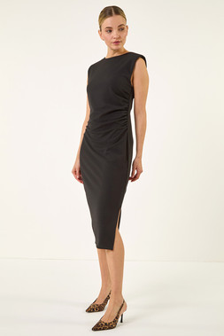 Dusk Stretch Fitted Midi Dress