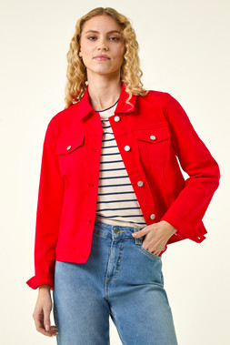 Roman Red Stretch Pocket Detail Jacket