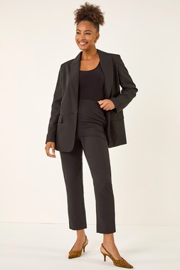 Roman Black Diamante Stretch Trousers