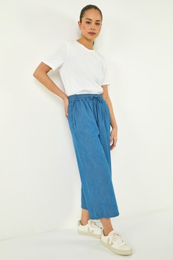Roman blue Petite Washed Denim Look Trouser