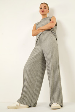 Dusk Pleated Wide Leg Stretch Trouser