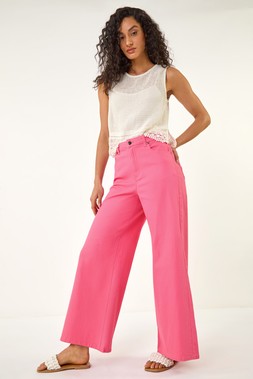 Dusk Pink Wide Leg Jeans