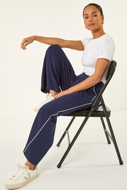Roman petite Navy Side Seam Stretch Trouser