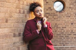 Roman Plum Tailored Single Breasted Coat