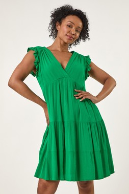 Roman Petite Frill Short Dress