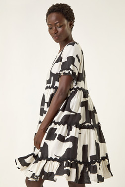 Roman Ric Rac Print Smock Dress