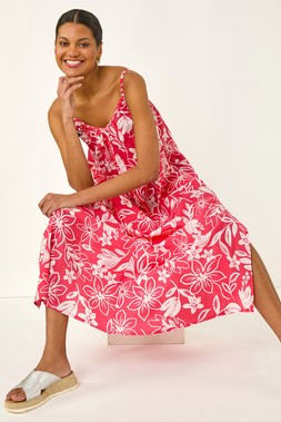 Roman Floral Strappy Maxi Dress
