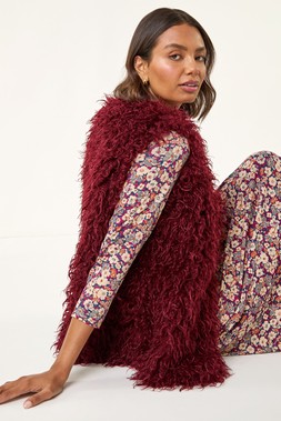 Roman Longline Faux Fur Gilet