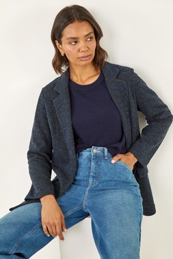 Roman Boucle Jersey Blazer