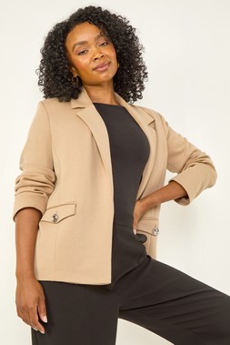 Roman Petite Stone Pocket Detail Stretch Blazer
